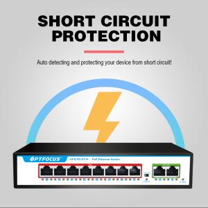 Factory OEM/ODM 100M 10 Port Poe Switch 10port poe switch 8 Port 10/100M ACTIVE