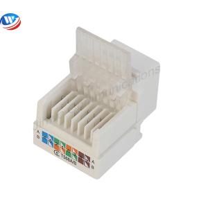 Gold Plating Cat5e RJ45 Keystone Jack ABS Plastic Punch Down