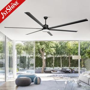 100 Inch Black Modern Metal Blade Large DC Motor Ceiling Fan With 3 Color LED