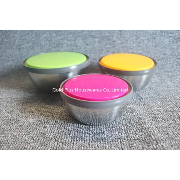 Quality Customized printing design single wall metal steel soup bowls food grade salad bowl with airtight lid wholesale