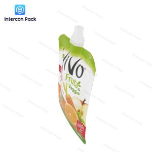 Beverage Plastic Packaging Bag Heat Shrinkable Polyethylene With Nozzle
