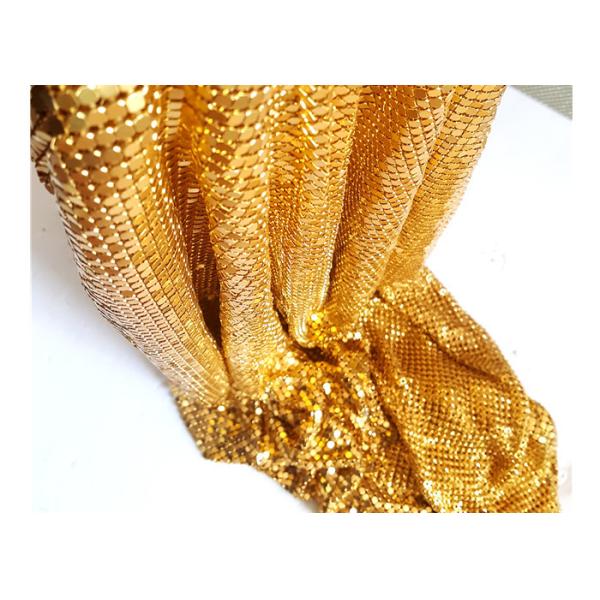 Quality 6mm Square Flake Decorative Aluminum Metallic Fabric Used Colored Drapery wholesale