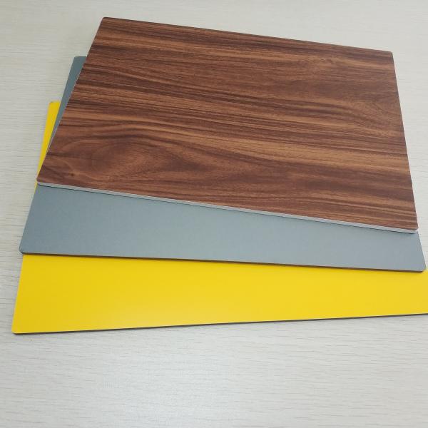 Circular Cladding Wood Grain Aluminum Composite Panel Embossed Surface Density 2
