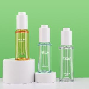 China 30ml 50ml Custom PETG Plastic Serum Bottle With Dropper Cap on sale
