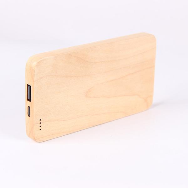 Mobile Phone Wooden Power Bank High Energy Efficiency 8000mAh / 6000mAh