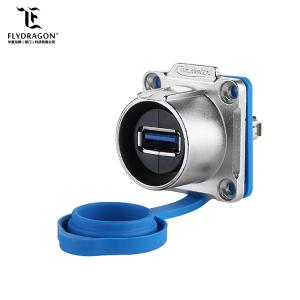 Outdoor PBT Plastic LP24 1.5A USB3.0 Plug and Socket Data Connector with Dust