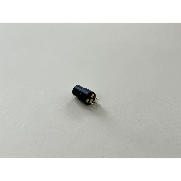 3 Pin Round Male Power Connector, Gold-Plated PCB Solder Terminals Connector