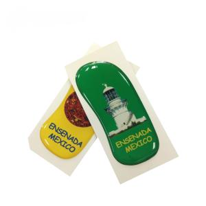 CMYK Round 3d Epoxy Stickers Business Logo Vinyl Labels Waterproof