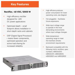 Switching Power Vertiv Rectifier Module High Efficiency ESure Rectifier R48