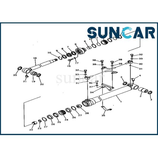 Quality 707-98-43530 Dump Cylinder Seal Kit Fits Komatsu CD110R-1 PC128UU-2 Excavator Sealing Kit wholesale
