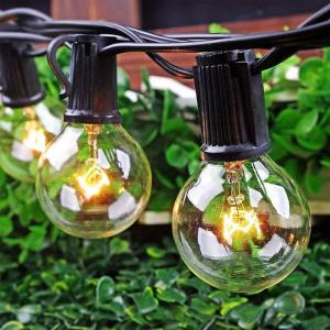 Custom Led Edison Bulb Outdoor String Lights 25ft G40 E12 Base 2 Years Warranty