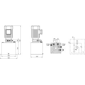 Cheap High Pressure G3 / 8 " Pallet Lift Hydraulic Power Pack With 18Mpa 12VDC 18W Coil for sale