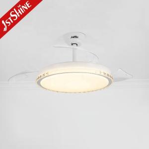 110-240V/50Hz-60Hz LED Ceiling Fan with Retractable Blades 10- and Space-Saving