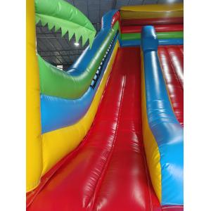New Design Tarpaulin Fireproof Commercial Inflatable High Slide Palm Theme Giant