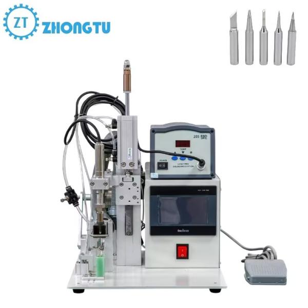 Quality 220V Semi Automatic Tin Soldering Machine with 40×40×50cm Compact Design Detachable Soldering Iron Holder and Metal Stand wholesale