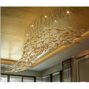 Customized Project Hotel Lobby Large Glass Modern LED Chandelier