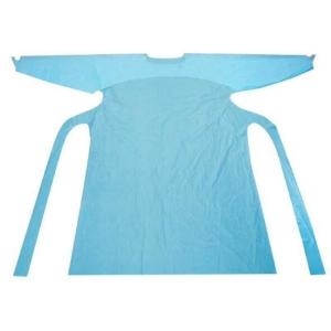 PE / PEVA Disposable Isolation Clothing Personal Safety Apron With Sleeves