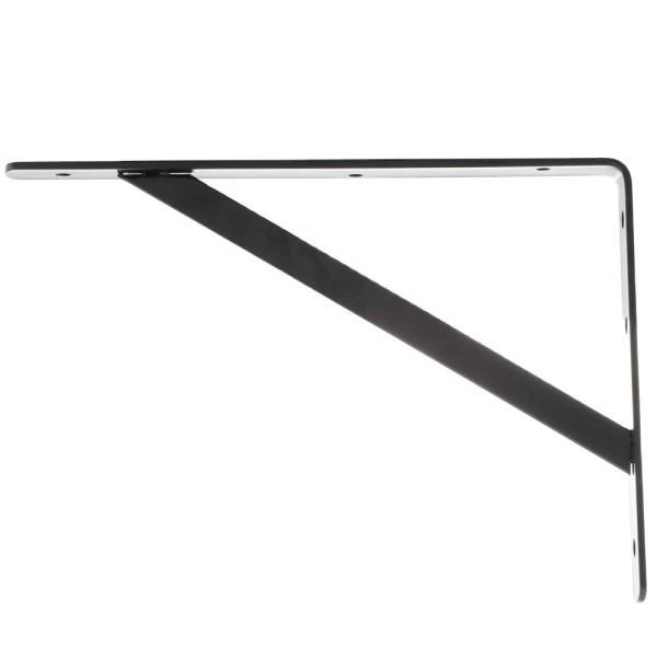 Custom 12x8 Black Power Coating Heavy Duty Triangle Shelf Bracket and Drilling