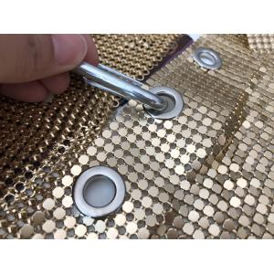 Chainmail Metal Mesh Curtain Silver Sequins SGS Cloth Material Plain Weave