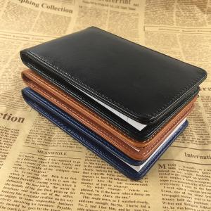 Reporters' Must-Have A7 PU Leather Cover Notepad with Gel Pen 2 Colors
