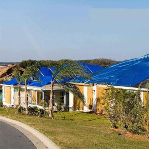 Custom 150gsm HDPE Tarpaulin with LDPE Lamination and Width 2m-100m Blue Pe