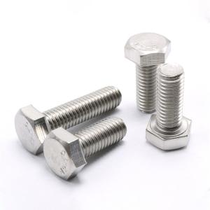 DIN Standard 304 Stainless Steel Hex Bolt Full Thread Bolt M4 M5 M6 M8 Plain