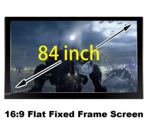 Cheap 84 Inch Flat Fixed Frame Screen 16:9 Ratio Matt White With Black Velevt Special For Cinema for sale