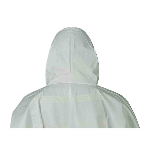 PPE Type5/6 White MP Chemical Protective Anti Dust Disposable Jumpsuit With Hood