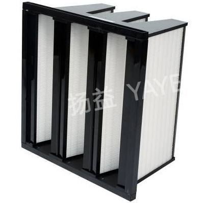H11 V Bank Air Filter With Low-Resistance Plastic Frame For Sub-HEPA Filtration