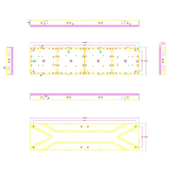 P2.6 Indoor Fixed LED Display 1000x250mm Size With Die-casting Aliuminum Cabinet