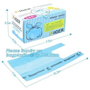 Disposable Diaper Bags, Nappy Sacks with Lavender Scent for Baby, Perfumed