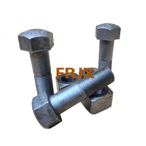Heavy Duty Excavator Track Bolts New Quenching And Tempering Heat Treatment Zinc