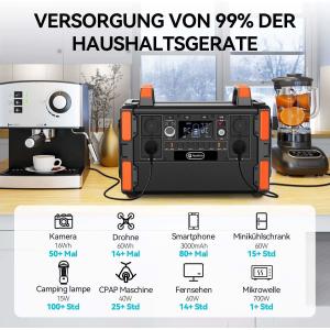 FlashFish 1000w Lifepo4 Lithium Iron Phosphate Battery Power Station with Solar