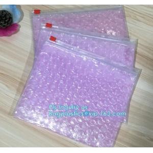 China Customized Slider bubble bag, OEM Factory Price With custom Bubble Zip lockk packaing bag, Reusable Packing Bubble Packing on sale