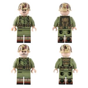 WW2 U.S army combat action figures soldiers with military figures weapons and