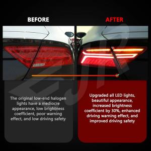 12V Audi A7 Taillight Assemblies Modified With LED Water Steering Rear Tail Lamp