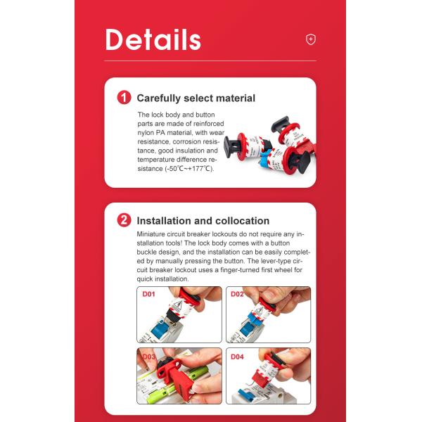 Small Industrial Circuit Breaker Lockout for Insulation Lockout