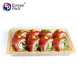 Newest design 10 inch square shape takeaway disposable patisserie sushi