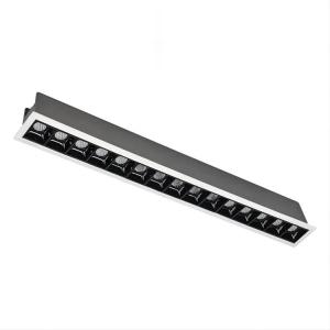 Black Recessed LED Linear Spotlight 1100lm IP20 ETL Certified