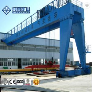 Double Beams Mobile Rail Semi Goliath Crane With 20m Span