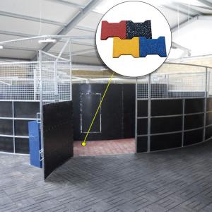 Shock Absorbing Red Color Rubber Horse Walker Matting 160 X 200 X 20mm