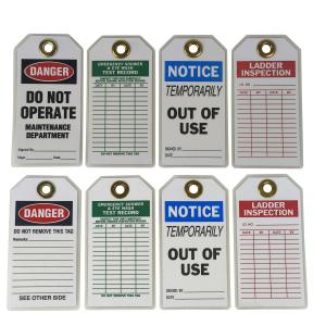 China Customize  Laminating Waterproof Plastic Lockout Tagout Danger Tag on sale