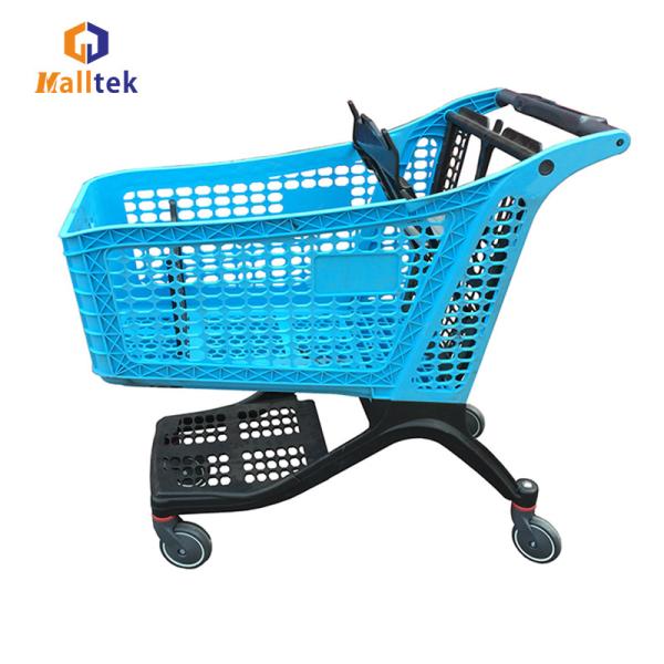 220L Plastic Shopping Trolley With Customisable Colours And Heavy Loading