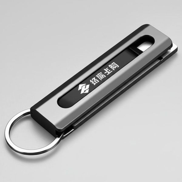 Quality Customized Logo Metal Keychain Holder Stylish Heavy Duty Key Organizer Designed for Corporate Events and Business Gifts wholesale