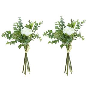 Eucalyptus Leaves Artificial Silk Flowers Branches 100% Handmade