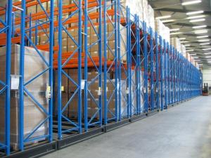 Cheap Customized Size Movable Racking Systems Weight Capacity 500-4000KG / Level for sale