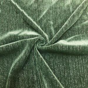 240gsm Sparkling Plush Spandex Velvet Velour Fabric Stripe Jacquard Bronzing