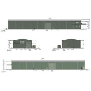 12m Length Steel Frame Warehouse Construction Eps Cladding System
