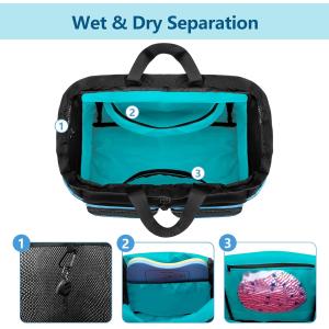 Large Waterproof Drawstring Beach Swim Gym Pool Sports Mesh Custom Travel Bag