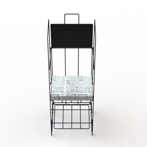 2 Wire Shelves Newspaper Display Stand KD Construction
